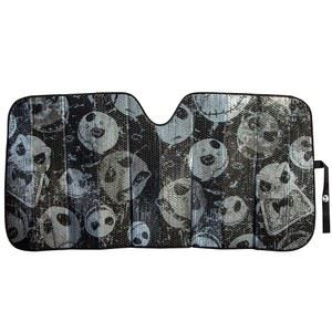 플라스티컬러 003855R01 크리스마스 악몽 스켈링턴 페이스 윈드실드 포일 또는 피니시 블랙 트럭 자동차 SUV 로고 전면 선쉐이드