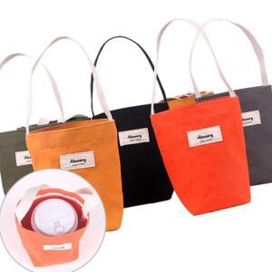 [2개구성] 미니 에코백 파우치 다용도백 손잡이형 랜덤 드링크백 물통가방 물병주머니 텀블러 EW90C2CA