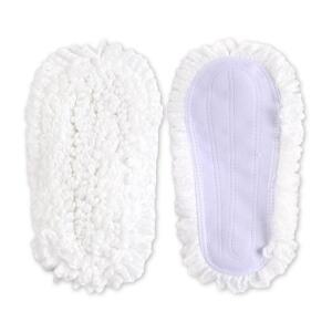 [2개구성] 초극세사 실내 리필 신 꽃무늬 청소 슬리퍼 탈부착 가능 걸레 거실 발 화 EWFJCINS