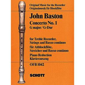 G장조 협주곡 제1번: 트레블 , 현악기, 바소 콘티뉴오. 피아노 아벡 파티 솔리스트를 연주합니다.