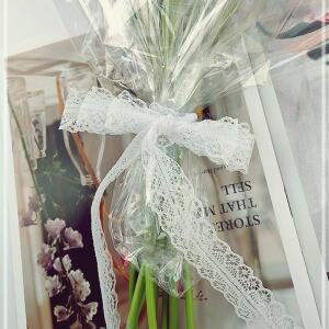 [2개구성] 선물 레이스리본끈 리본재료 화이트 포장리본 롤리본 포장끈 FGWAD5D22