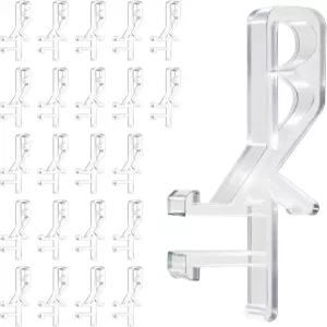 22개의 PCS 사이드코스 히든 채널 밸런스 클립 홈이 있는 밸런스용 1-7인치 투명 플라스틱 블라인드 우드