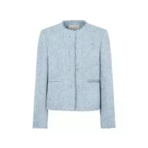 보브프린지 트림 스터드 버튼 트위드 자켓 7155310005 959585