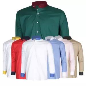 [파파브로] 남성 헨리넥 배색 국내제작 셔츠 DE-SHAH-2088