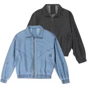 [파파브로] 남성 데님 워싱 오버핏 블루종 청자켓 IC-JKA-043