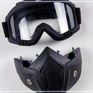 [2개구성] 투명 분리형 안면 마스크 보호 커버 바이크 라이딩 스키 고글 방풍 라이더 KWD9B686