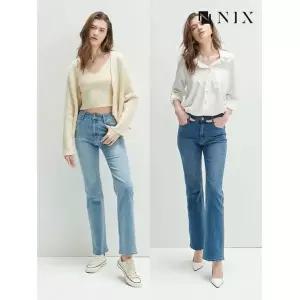 닉스 [NIX]여)지그재그 자수 부츠컷 데님팬츠(HNPSDDF503P)