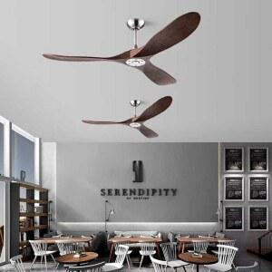 원격제어 천정형 선풍기 절전형 실링팬 우드날개 침실 LED