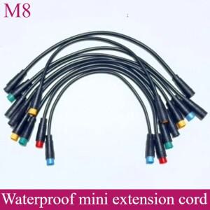 20cm 전기 자전거 속도 센서 M/F 연장 케이블 M8 2 3 4 5 6핀 방수용 Ebike 디스플레이 구리선 1개