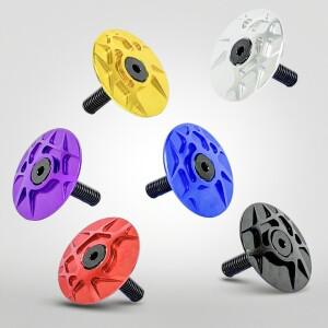 자전거 헤드셋 캡 알루미늄 7075 액세서리 엑스트라 라이트 CNC 가공 상단  티타늄 볼트 스템 부품