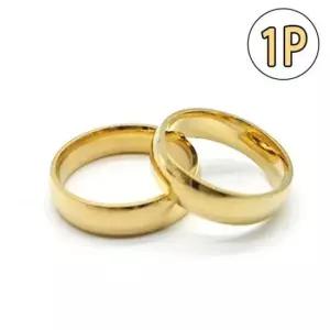 남녀공용반지 악세사리반지 커플반지 써지컬스틸 볼드 금색 써지컬스틸 티타늄반지