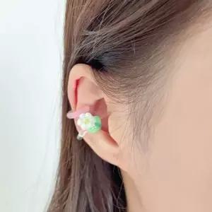 이어커프 젤리꽃 파스텔 3set 원포인트 귀찌 이어커프 안뚫는귀걸이 귀여운이어커프