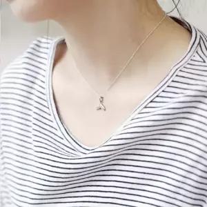 목걸이 돌핀 꼬리 남녀공용 S925 행운을 고래 부르는 이니셜목걸이 여자친구생일선물