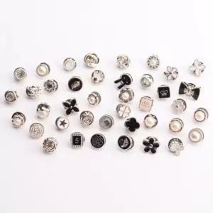 옷고정 10P 매너단추 오픈방지단추 브로치 DD-10910 뱃지 레이디브로치 옷핀 오픈방지브로치