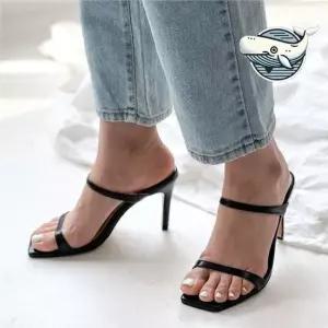 세련된 여름 스트랩힐 쿨한 슬리퍼 여성용 가을스트랩힐 스트랩구두 발목스트랩힐
