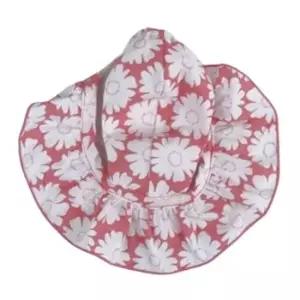 [반려] 강아지 프릴 플라워 썬캡 레드 1P 애견 패션 모자