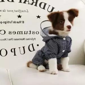 [반려] 우비 땡땡이 강아지옷 도트무늬