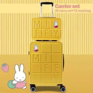 윤슬디자인 캐리어 2종 세트 미피 레디백13인치+20인치 기내용 여행가방 세트 미니 귀여운케리어