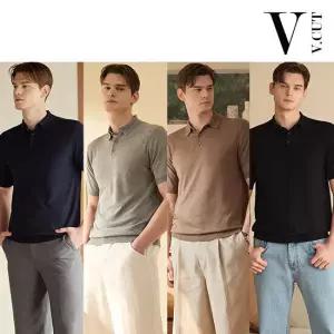 [브이컷][브이컷(v-cut)] [BEST]브이컷 남성 린넨  카라니트 4종