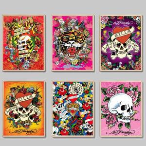 패션 H Hardy E EdS 로고 애니메이션 포스터 한 방수 종이 스티커 커피 하우스 바 카와이 룸 장식