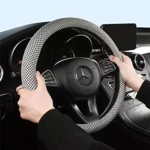 핏픽 자동차 메쉬 핸들커버 차량용품 얇은 논슬립 덮개 인테리어 소품 WFIO5ZO