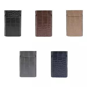 합성피혁 악어무늬 ?은 슬힘형 담배케이스 디자인
