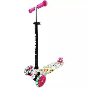 루키 액티브 LED 폴딩 스쿠터 킥보드 핑크