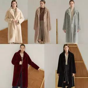 [리오벨][리오벨] [역시즌특집]리오벨 페이크퍼 리버시블 롱무스탕+벨트 25FW