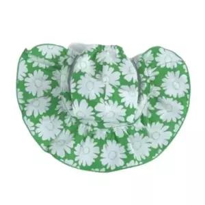 [반려] 강아지 프릴 플라워 썬캡 그린 1P 애견 패션 모자