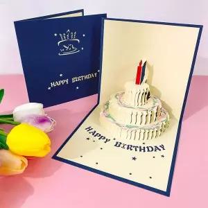 기념메시지 입체카드 생일축하편지 디자인카드 네이비