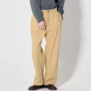 [오조크][패플단독] [오조크(OZOC)] 투턱 코튼 배기 팬츠 (택가격 84000원)