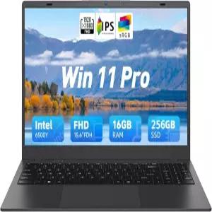 BLUEING 14인치 노트북 컴퓨터 16GB RAM 256GB SSD 펜티엄 골드 6500Y(최대 3.4GHz) 1080P FHD IPS