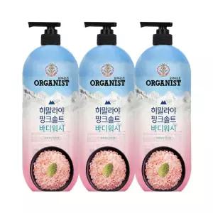 오가니스트 히말라야 핑크솔트 풍성한 거품 산뜻한 바디워시 900g 민트향 x 3개