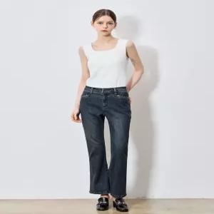 [오조크][오조크(OZOC)] 제니 플레어핏 데님 팬츠 (택가격 158000원)