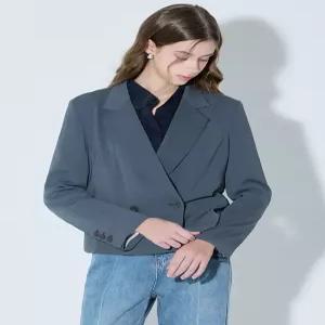 [오조크][오조크(OZOC)] 크롭 더블 자켓 (택가격 179000원)