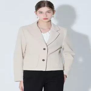 [오조크][오조크(OZOC)] 미니멀시크 카라 투버튼 자켓 (택가격 212000원)