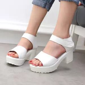 통굽 키높이 백스트랩 신발 데일리 푹신한 샌들힐 SnU1+3FYe