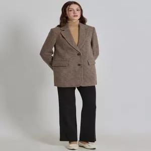 [오조크][오조크(OZOC)] 울 블렌디드 헤링본 투버튼 자켓 (택가격 199000원)