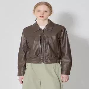 [오조크][오조크(OZOC)] 페이크 레터 카라 집업 자켓 (택가격 199000원)