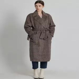 [오조크][오조크(OZOC)] 글렌체크 벨티드 롱 코트 (택가격 439000원)