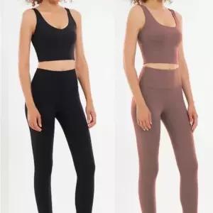 [의류] 라운드넥 티셔츠 9부 머스트해브 하의 트레이닝 애슬레틱 피트팬츠레이디스 코디세트