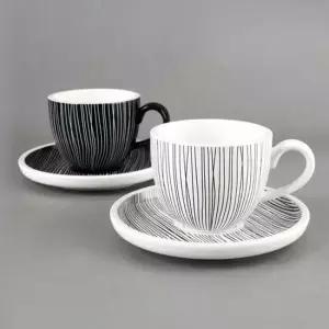 블랑노아 도자기 커피잔 부부잔4p