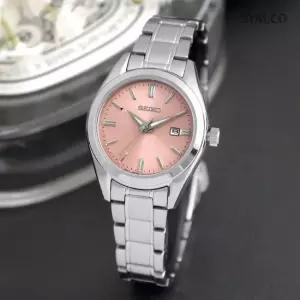 SUR529P1 사파이어 핑크 다이얼 아날로그 클래식 정장 여자 메탈 시계 d