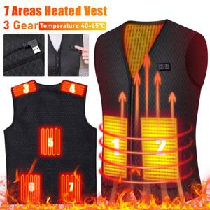 발열조끼 전기 온열 조끼 온도 USB 자체 난방 세탁 가능 재킷 영역 기어