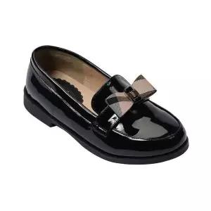 [매장정품 AS가능] 닥스키즈 하우스체크 리본 로퍼 블랙