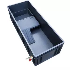 거북이 사육장 플라스틱 측면 배출 소형 상자 육지 어항 반수생