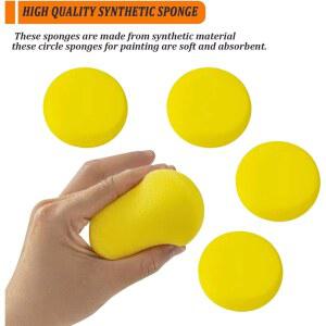 세라믹타일 라운드 페인팅 아트용 노란색 합성 클레이 25 도자기 공예 페이스 수채화 스폰지