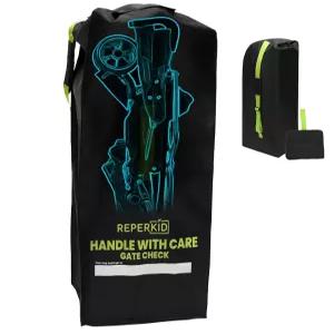 비행기 여행용 레퍼키드 우산 유모차 가방 블랙 앤 그린 47인치 H x 15인치 W 12인치 D 대부분의 싱글 및