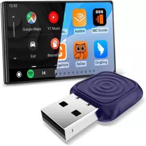 CarlinKit MiNi 울트라 무선 카플레이 및 안드로이드 오토 어댑터 - 유선 차량용 USB-A/USB-C 업그레이드