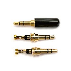 2/5PCS 구리 3/4 극 3.5MM 플러그 남성 헤드폰 잭 클립 스테레오 오디오 커넥터 4mm 케이블 어댑터